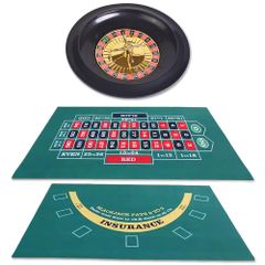 SALUDABLE カジノ ルーレット トランプ ゲーム マット 90x60cm ホイール 25cm
