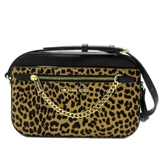 マイケルコース バッグ ショルダーバッグ レザー レオパード柄 チェーン 斜め掛け 35F4GTTC9H BLACK MULTI アウトレット レディース