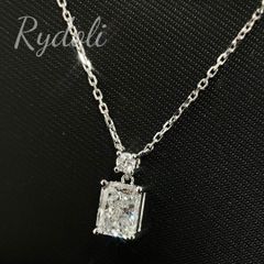 PT950 1ct  E VS1オーダーメイドネックレス ラボグロウンダイヤモンド IGI鑑定書付き ラディアントカット ジュエリー誕生日記念日プレゼント プラチナペンダントジュエリー Radiant Cut
