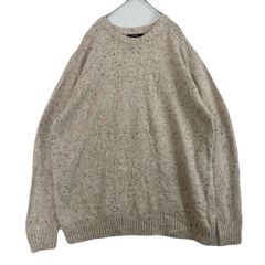 【海外規格XL】古着　George.　クルーネック　セーター　ニット　肘当て