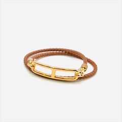 超美品 HERMES エルメス ルリ ドゥブルトゥール レザー GP金具 ブレスレット アクセサリー ブランド 小物 k5901