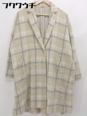 ■ COMME CA ISM コムサイズム チェック 起毛 コート サイズS ベージュ系 レディース  【1106150008756】