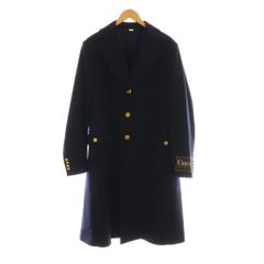 ヴィンテージ CELINE セリーヌ 紺色 トレンチコート ロゴマークボタン