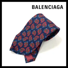 美品 BALENCIAGA 花柄 ネクタイ シルク BALENCIAGA バレンシアガ 花柄シルクネクタイ 高級感 日本製