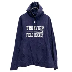UNDER ARMOUR ロゴスウェット パーカー アンダーアーマー M ネイビー バッグプリント プルオーバー 古着卸 アメリカ仕入 a702-6611のサムネイル