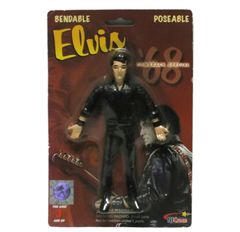 エルヴィス プレスリー ベンタブル フィギュア Elvis Presley - Elvis Presley 1968 Comeback Special Bendable 6” Figure