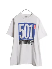 【お得なクーポン配布中!】 90s USA製 リーバイス 両面 プリント Tシャツ メンズ L / オールド 当時物 グラフィック ヘビーウェイト シングルステッチ ホワイト 企業