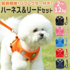 ☆ S ☆ 犬 ハーネス pkbl885 犬 リード ハーネス 胴輪 ショルダーハーネス リードセット セット ハーネスリード 反射 通気性 メッシュ 調節可能 小型犬 お散歩 グッズ いぬ イヌ ペット用品 愛犬グッズ 犬用品 シンプル ペットグッズ