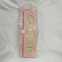 美品 身長計 ピンク ウサギ  写真立て c611