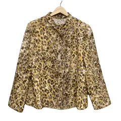 伊太利屋/GKITALIYA(イタリヤ) ブルゾン サイズ11 M レディース - ベージュ×グレー 長袖/豹柄/春