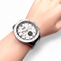 ♥️ 動作品 D&G クロノグラフ 腕時計 シルバー NAVAJO ♥️ 動作品 D&G クロノグラフ 腕時計 シルバー NAVAJO 楽天市場
