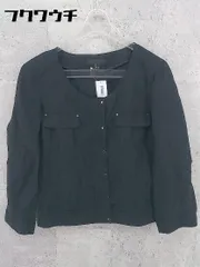 ◇ iCB アイシービー 長袖 ノーカラー ジャケット サイズ9 ブラック レディース  【1002800416035】