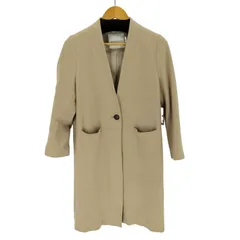 アダムエロペ Adam et Rope ノーカラーウールコート レディース  36