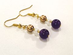 【年末SALE】水晶　ビーズ　ピアス　#E70
