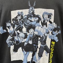 僕のヒーローアカデミア animeT-shirt US古着 ヒーロー 緑谷出久 爆豪勝己 轟焦凍 飯田天哉 峰田実 麗日お茶子 蛙吹梅雨 オールマイト Tシャツ myheroacademia