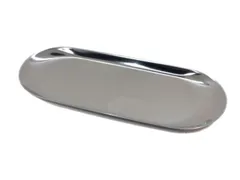 ★即日発送★キャッシュトレイ 無地 小物収納 ステンレストレイ 小物置き コイントレイ 23cm × 9.5cm (シルバー)