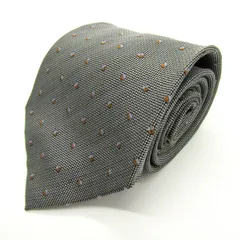 マリオヴァレンティノ ブランドネクタイ ドット 小紋柄 シルク 日本製 PO メンズ グレー MARIO VALENTINO 【中古】