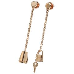 【本物保証】 箱付 新品同様 エルメス HERMES 約8.8g ケリークロシェット ピアス H220551B K18PG ピンクゴールド