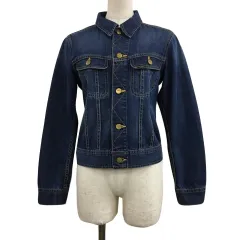 ロッソ ROSSO アーバンリサーチ Lee ジャケット デニム ジージャン スタンダードカラー 無地 38 紺 ネイビー