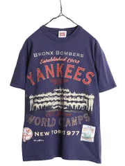 【お得なクーポン配布中!】 90s USA製 MLB オフィシャル LONG GONE ヤンキース プリント Tシャツ メンズ M オールド 当時物 シングルステッチ 大リーグ ヘビーウェイト
