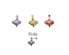 １８G軟骨miniハートストーン ボディピアス 耳ピアス 軟骨ピアス 片耳ピアス