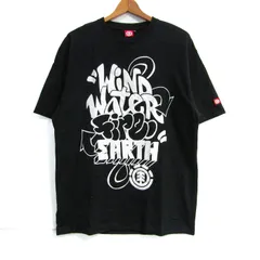 エレメント 半袖Ｔシャツ 大きいサイズ コットン100% ブランド トップス 黒 メンズ XLサイズ ブラック系 ELEMENT 【中古】