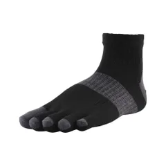 ☆ ブラック/チャコール ☆ L(26-28cm) ☆ アールエル RｘL メリノウールランニングソックス MWS5002 靴下 5本指 ソックス 5本指ソックス アールエル RｘL メリノウール ランニングソックス ユニセックス スポーツソックス 通気性