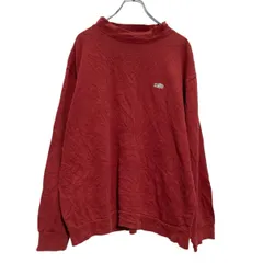 CROCODILE ロゴスウェット トレーナー L～ レッド 裏パイル 古着卸 アメリカ仕入 a703-5531