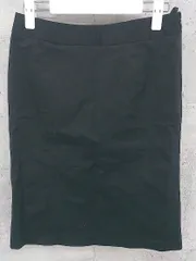 ◇ UNITED ARROWS ユナイテッドアローズ 膝丈 台形 スカート 38 ブラック *  【1002800184545】