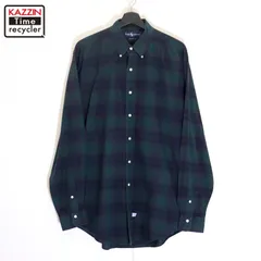 90s vintage RALPH LAUREN チェック柄 ボタンダウン 長袖シャツ メンズ 表記Lサイズ