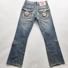 トゥルーレリジョン　デニムパンツ 32 ブーツカット　スタッズ 匿名配送】トゥルーレリジョン レディース ブーツカットデニム