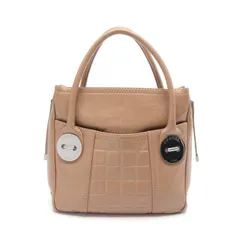 シャネル CHANEL ハンドバッグ チョコバー ベージュ レザー チョコバー ハンドバッグ レディース Used A