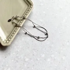 silver925ボールスネークチェーンブレスレット