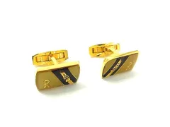 ■美品■ Roberta di Camerino ロベルタ ディ カメリーノ カフス カフリンクス アクセサリー ビジネス 紳士 メンズ ゴールド系 DE8817 冠婚葬祭 結婚式 葬式のサムネイル