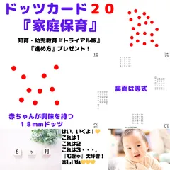 家庭保育園　ドッツカードセット 生後5ヵ月から始めた七田式ドッツカード！方法や知育効果、挫折