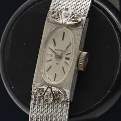 ✨稼働品/激レア ウォルサム デラックス スクエア K14WG 手巻き WALTHAM ウォルサム K14WG ダイヤベゼル 手巻き レディース