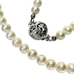 アコヤパールφ6.0-6.4mm ネックレス シルバー 24.0g 42cm レディース 【中古】【真子質店】【NN】