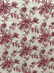 S-094 1m赤　花柄YUWA生地