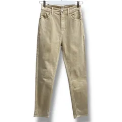 YANUK ヤヌーク ハイウエストストレッチパンツ パンツ ストレッチ ハイウエストルース デニムパンツ 57103265 ベージュ SPA サイズ25 レディース ゴーゴー古着久喜倉庫店 No.北久1267Y