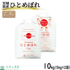 米 お米 米10kg（5kg×2袋） 玄米 ひとめぼれ 宮城県産 令和5年産 古代米お試し袋付き