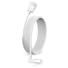 【送料込】Dutevolns 超薄型イーサネットケーブル 90°下向き 3m 柔軟でスリムなRj45 Cat 6 LANコード ギガビット PC.ルーター.プリンター.(白)