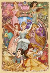 1000ピース ジグソーパズル ディズニー 美しく咲き誇る乙女（ディズニープリンセス）【ピュアホワイト】（51x73.5cm） [美しく咲き誇る乙女] [51x73.5cm] [1000ピース]