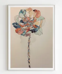 横地光パステル画薔薇