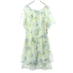 AS KNOW AS アズノウアズ 花柄 フレンチスリーブ ワンピース Ｆ ホワイト系 レディース 古着