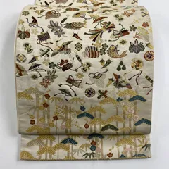 帯3467 ●高級 正絹 六通 袋帯 鞠 宝尽くし 帯3467 ○高級 正絹 六通 袋帯 鞠 宝尽くし 平和屋着物◎六通