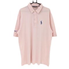 【美品】ポロゴルフ ラルフローレン 半袖ポロシャツ ピンク ビッグポニー  メンズ XL ゴルフウェア 大きいサイズ Ralph Lauren