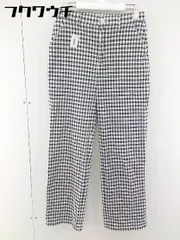 ◇ BEAMS. ビームスドット ギンガムチェック ストレッチ ハイウエスト パンツ サイズM ブラック オフホワイト系 レディース  【中古】 【1112100001982】