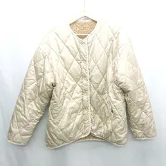 ◇ ⊇ SM2 サマンサ モスモス リバーシブル 長袖 キルティングコート ボアコート サイズF ベージュ モカ レディース E  【1501160007674】