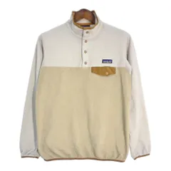 patagonia パタゴニア SYNCHILLA シンチラ スナップT フリースジャケット アウトドア バイカラー ブラウン (レディース M) 中古 古着 T1141
