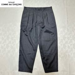 tricot COMME des GARONS トリココムデギャルソン ウール タックパンツ グレー サイズS